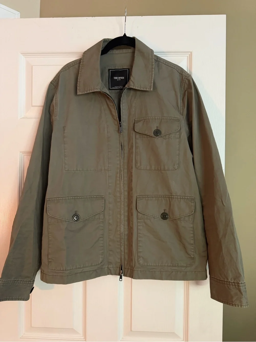 Todd Snyder Military-Style Olive Zip Field Jacket